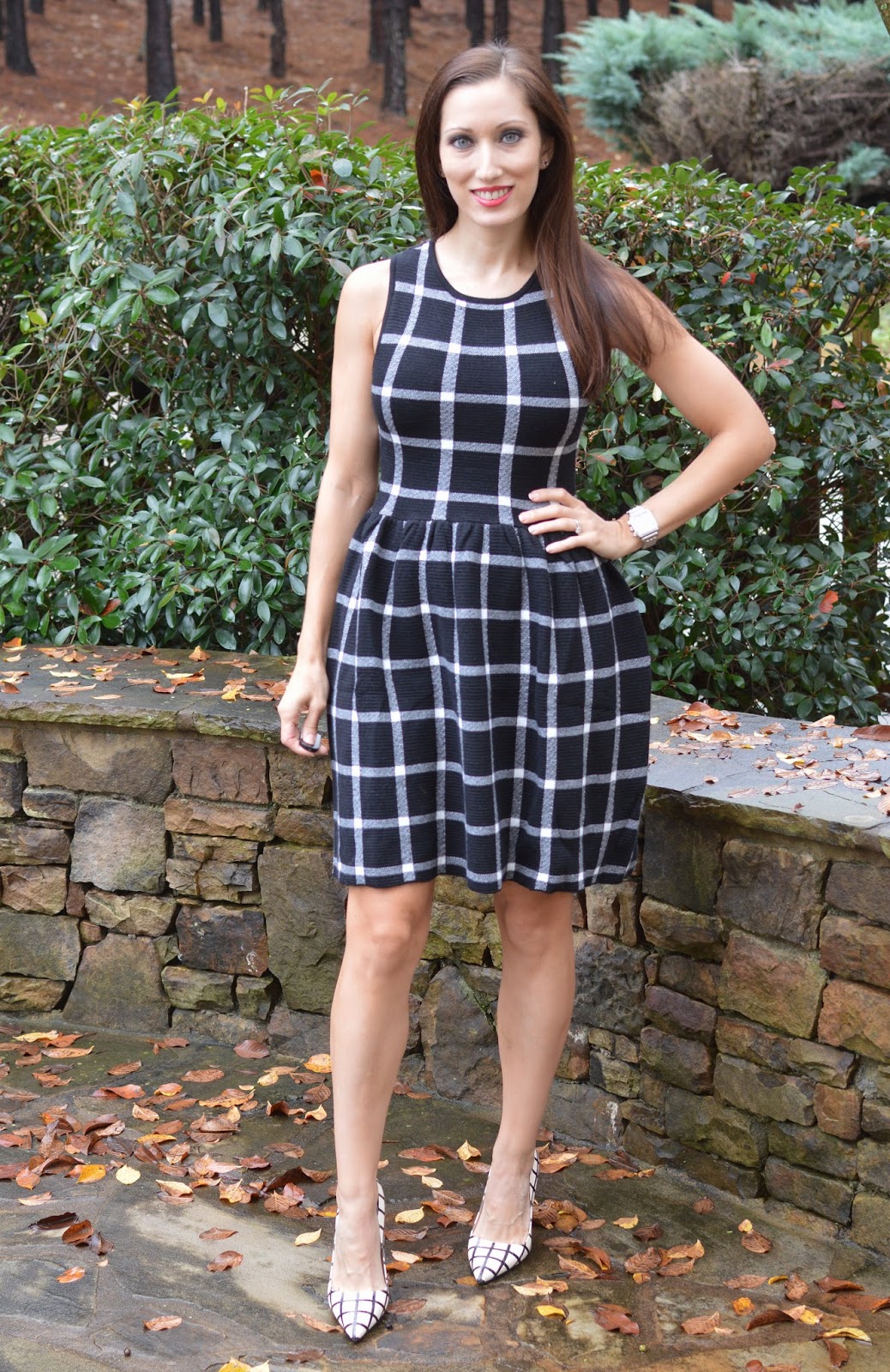 kate spade mod plaid sweater dress