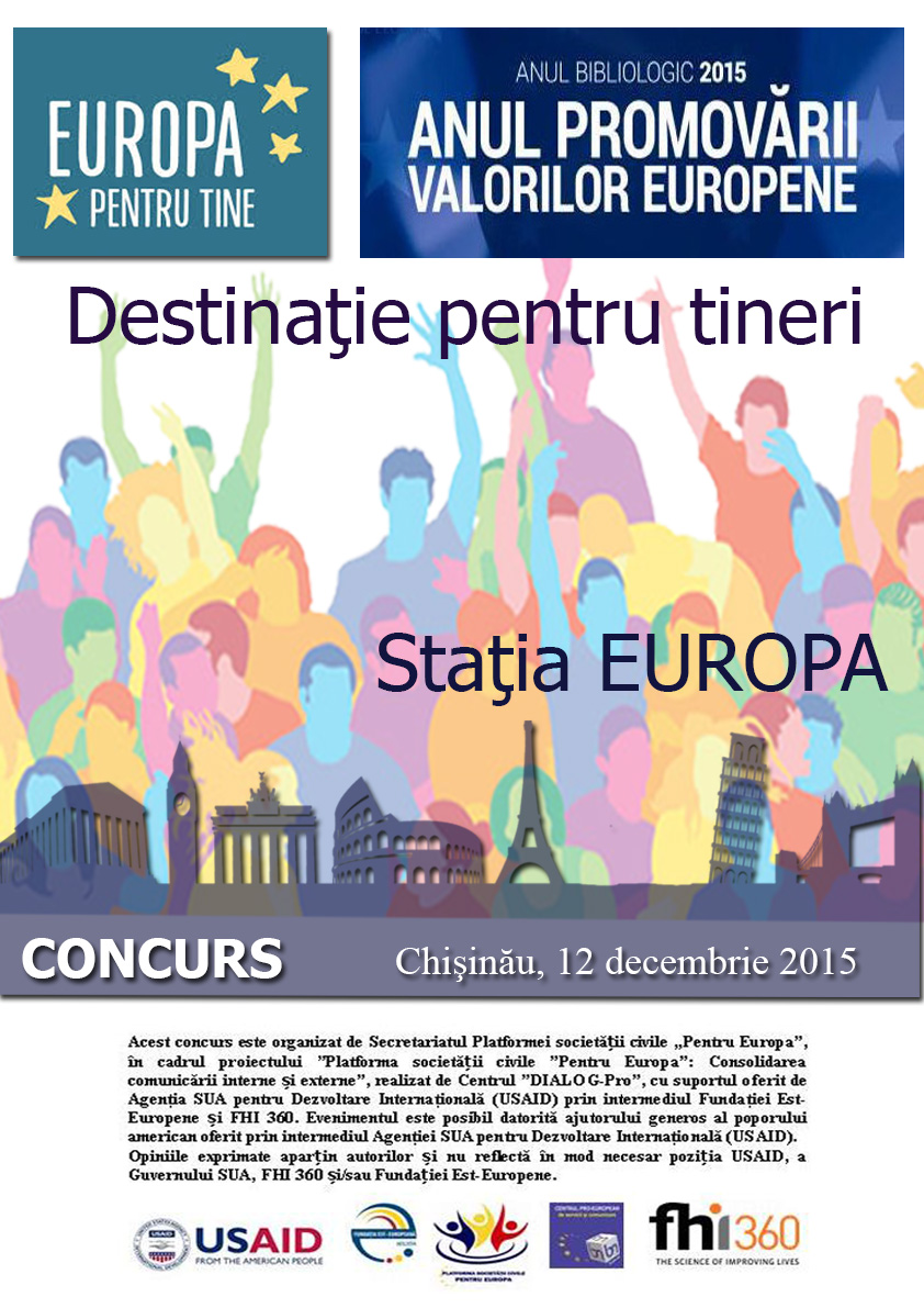 Concursul ”Destinaţie pentru tineri: Staţia Europa”