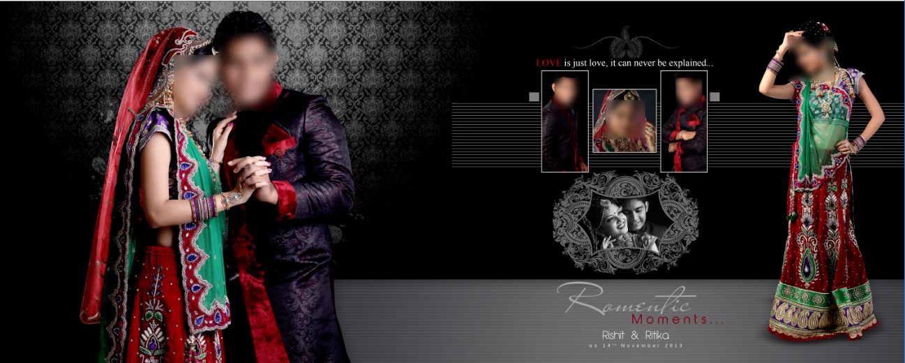 Wedding Photo Album Design PSD Templates 12x36 Collection JainexArt I