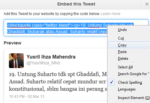 embed tweets 2