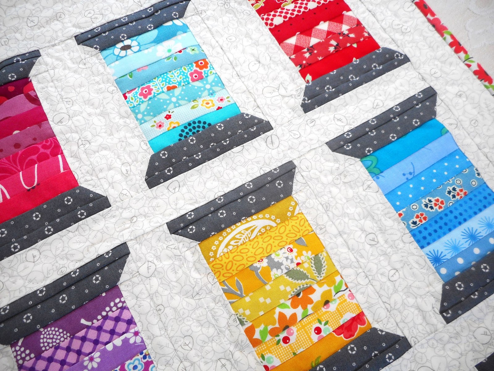 Pinkadot Quilts Spools of Thread Mini Quilt