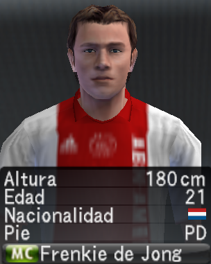 Ediciones Pes Ps2 Psp Frenkie De Jong Face Pes Ps2