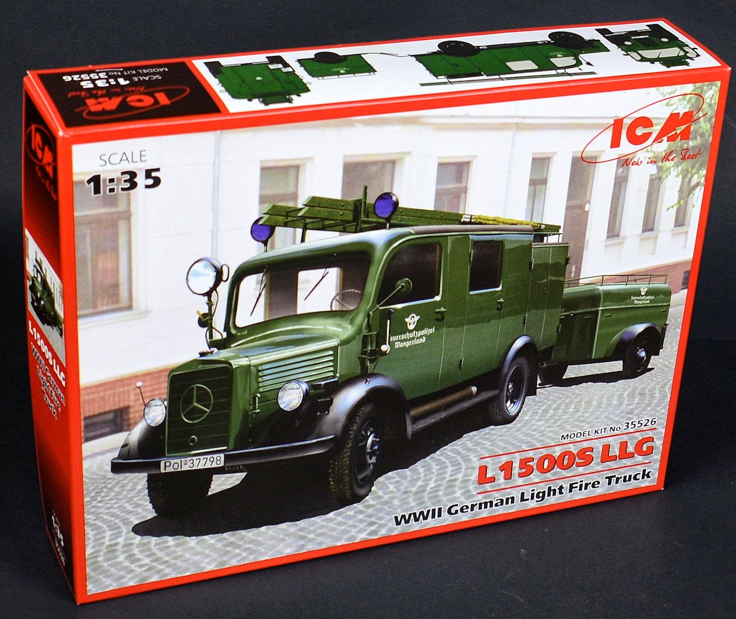 German Light A Fire Truck Ww2 ICM 35526 L1500s Llg 