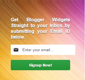 Cross rainbow email subscription widget for blogger