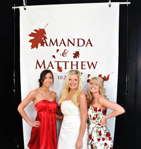 Personalized Fall Wedding Photo Booth Backdrop