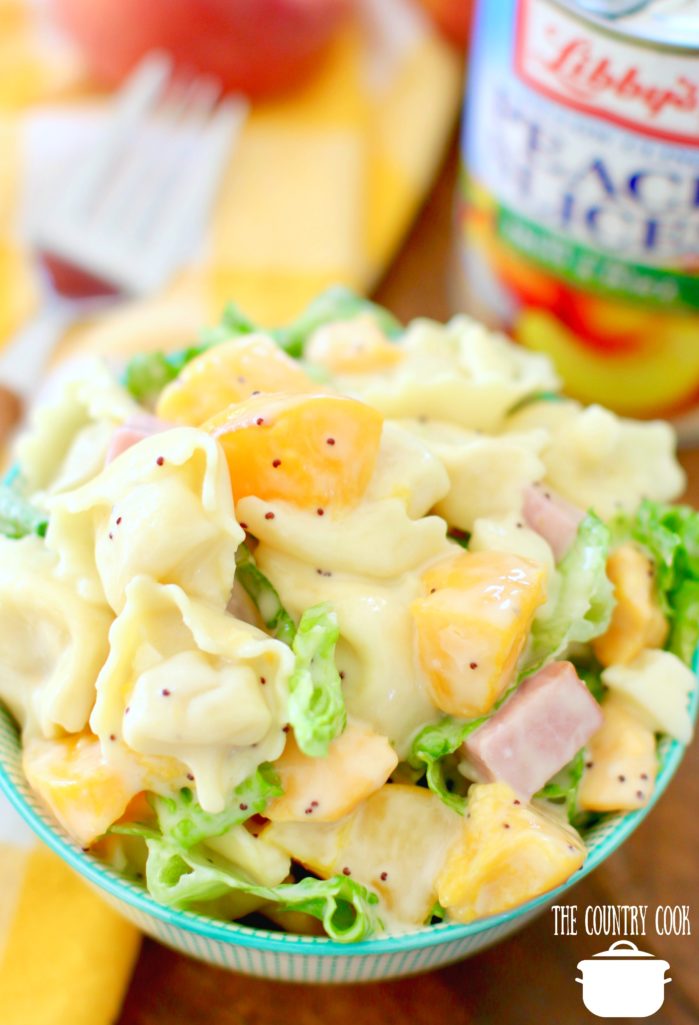 Hám, Cheese & Peách Tortellíní Pástá Sálád Heaven Food Recipe