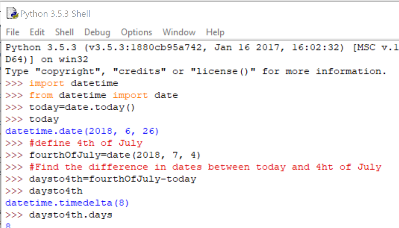 Hodentekhelp: How Many Days Are Left To 4Th Of July Using Python?
