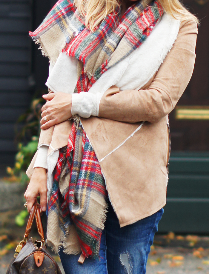 The Paper Store plaid scarf