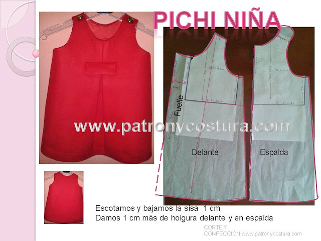 pichi de niña-Tema 22 #patrongratis http://www.patronycostura.com/2013/12/tema-22-vamos-hacer-un-pichi-de-nina.html