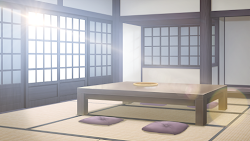 Anime Landscape: Living room at noon Anime Background