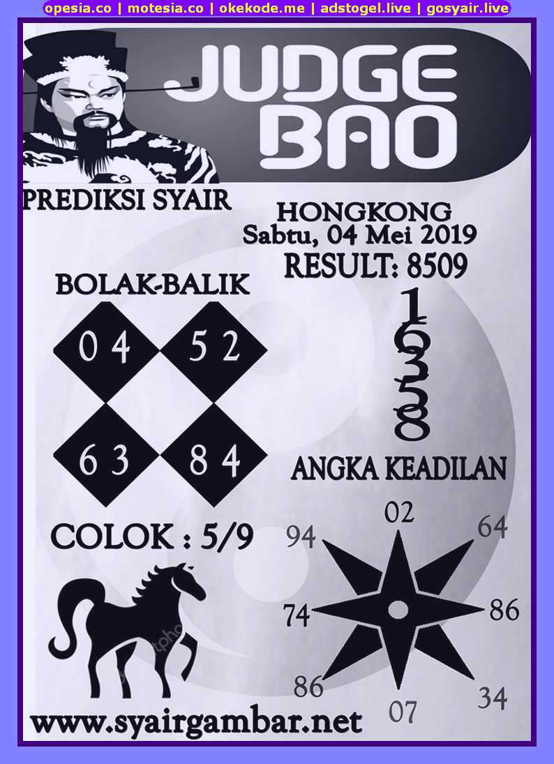 Kode syair hk Sabtu 4 Mei 2019 GOsyair SEDIA KODE SYAIR
