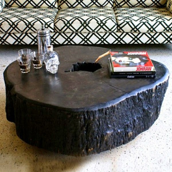 Tree trunk table – super original designs!