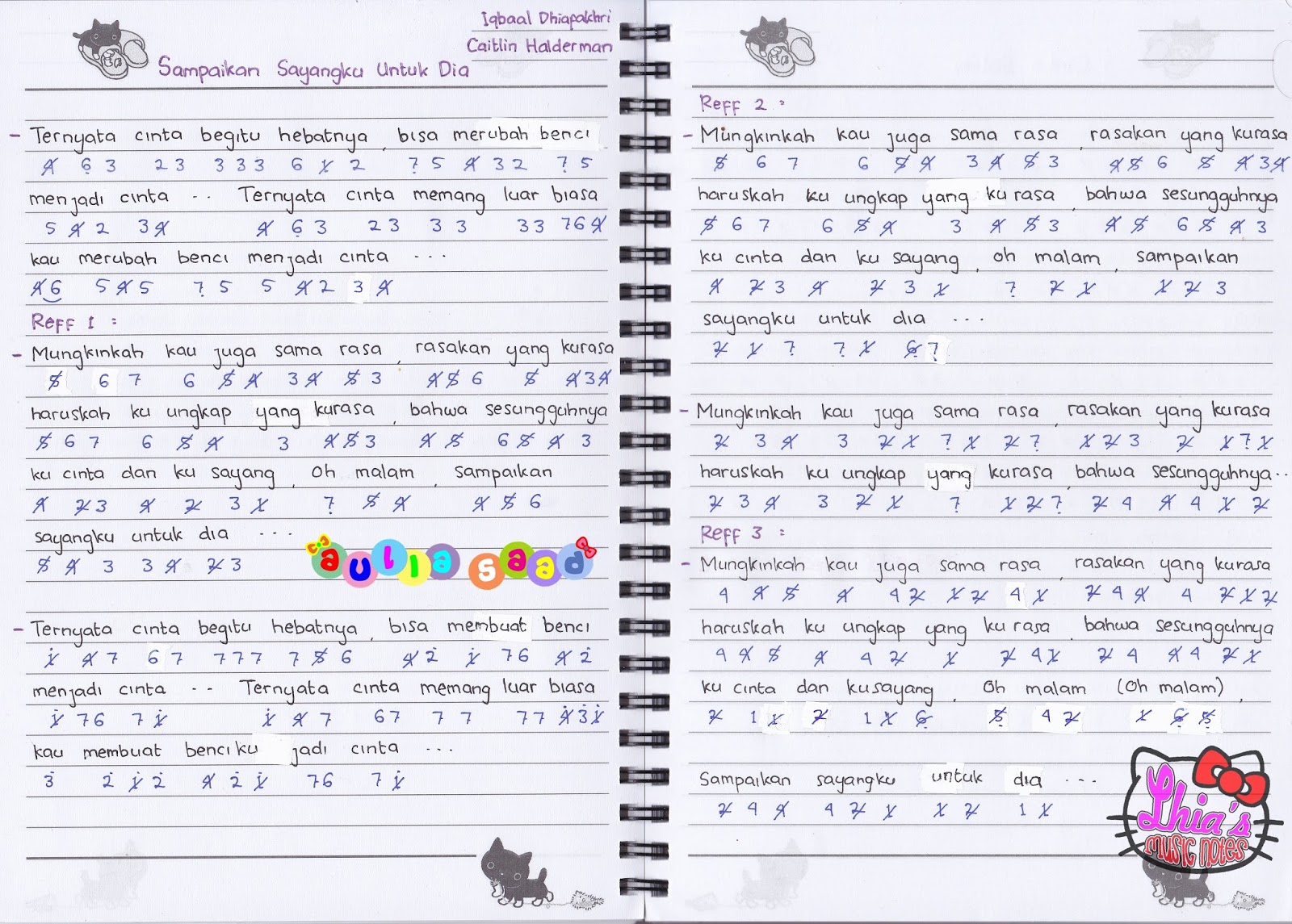 Not Angka : Iqbaal Dhiafakhri feat. Caitlin Halderman - Sampaikan