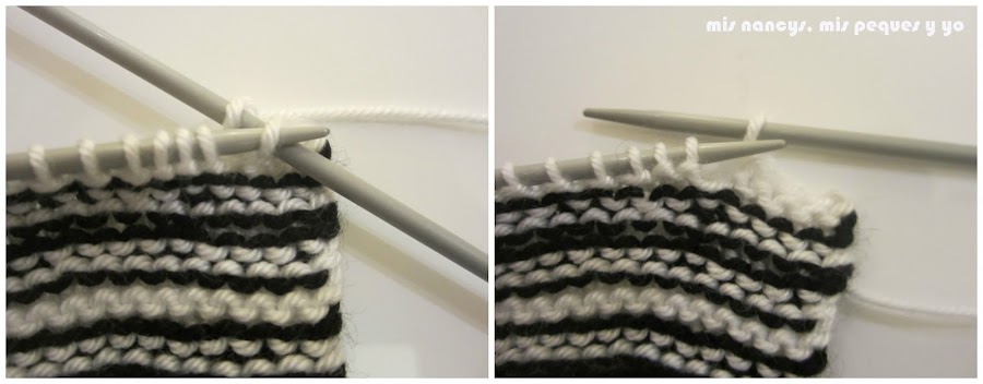 mis nancys, mis peques y yo, tutorial jersey de lana para Nancy, cerramos puntos