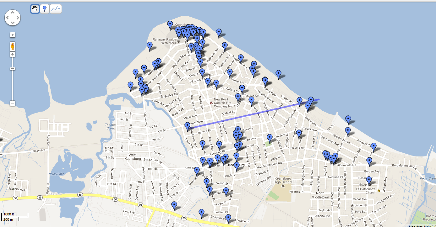 Keenbug Interactive Map of Keansburg Historic Sites