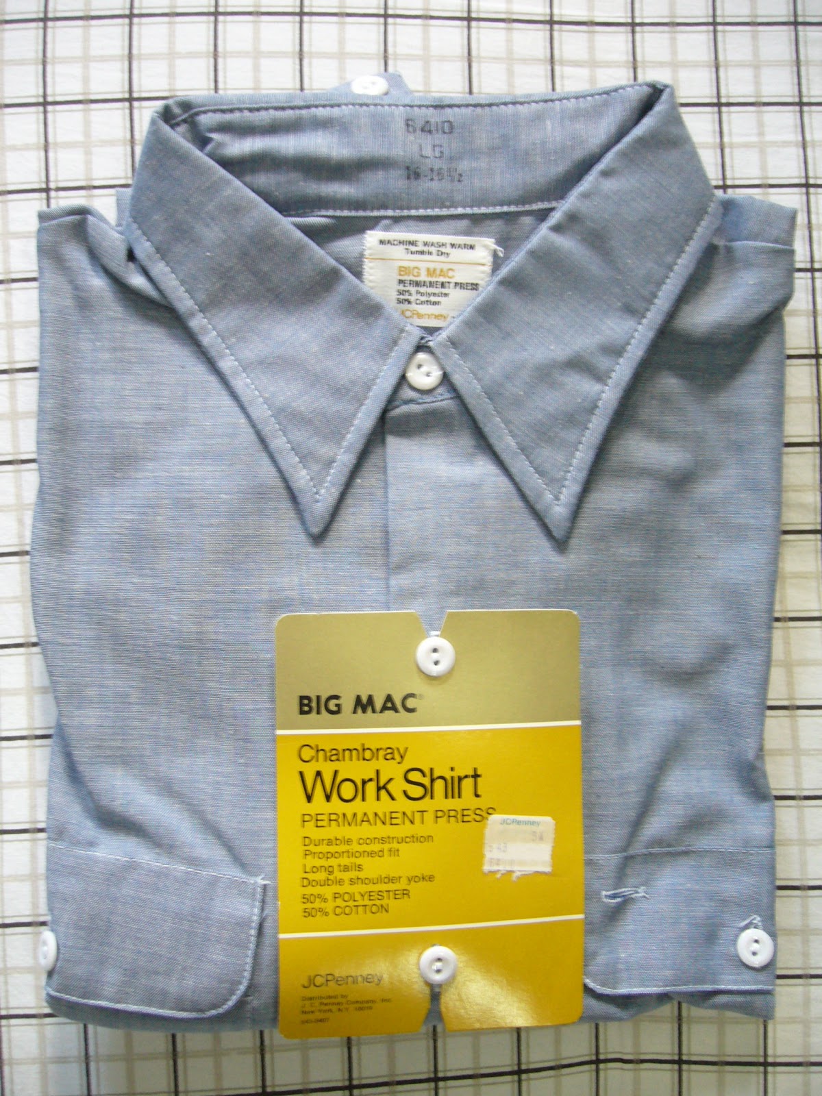 Wish You Were Here: Vintage JCPenney Big Mac Chambray Work Shirt