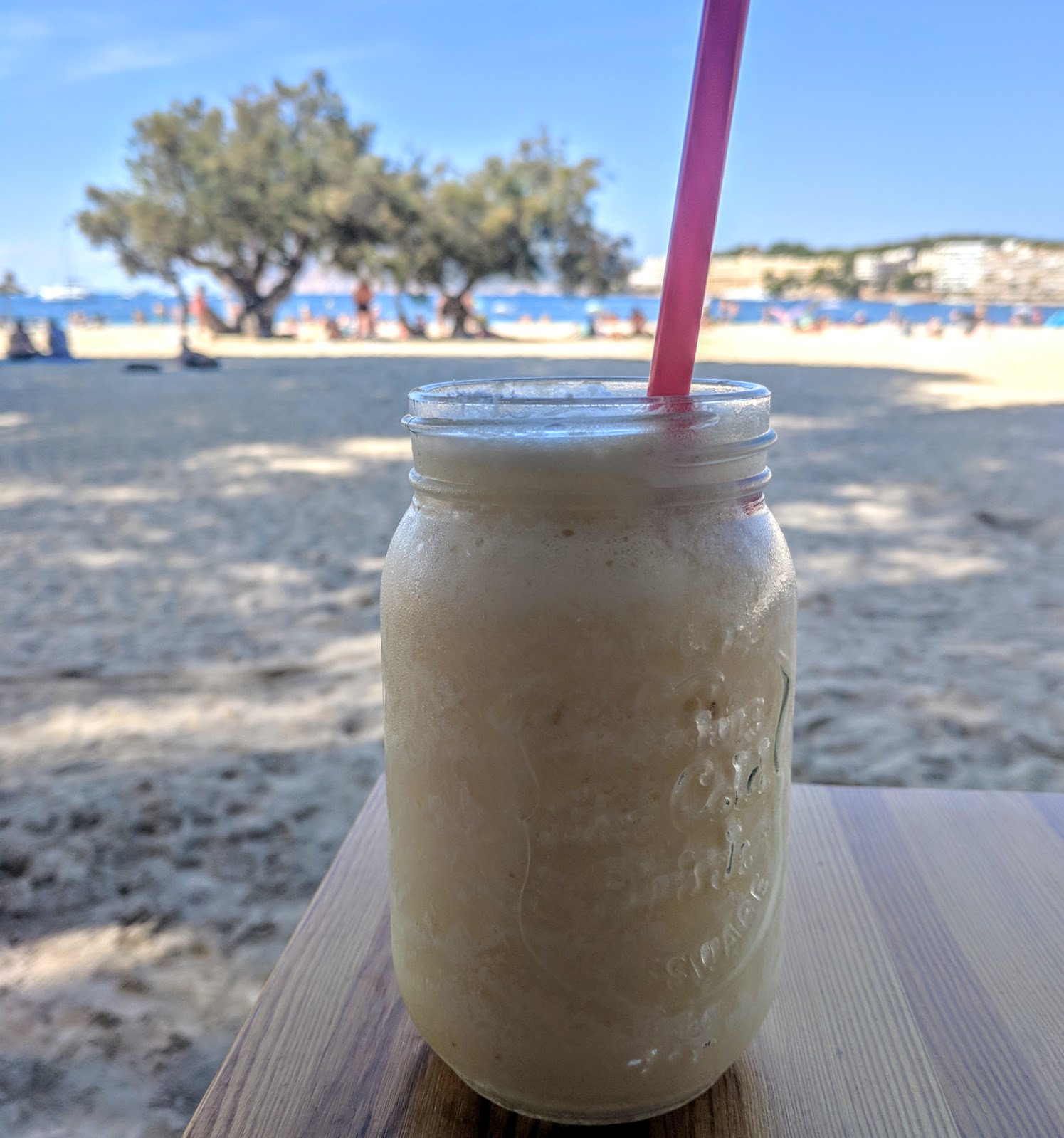 3 of our favourite child-friendly restaurants in Santa Ponsa  - pina colada on the beach
