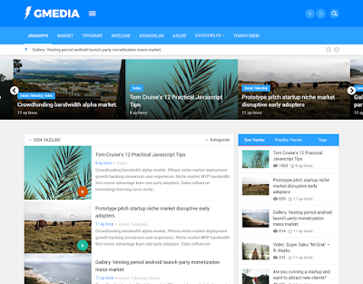 Wordpress Magazin Teması Wordpress Magazin Teması