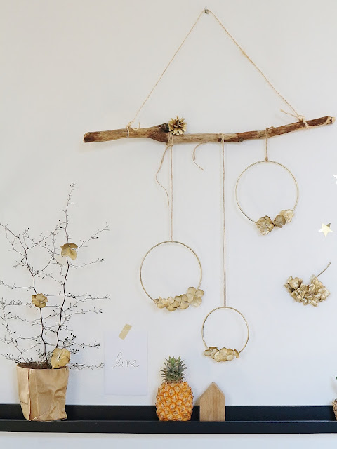 DIY / Or / Création / Mobile / Noël / Blog Atelier rue verte / 1 /