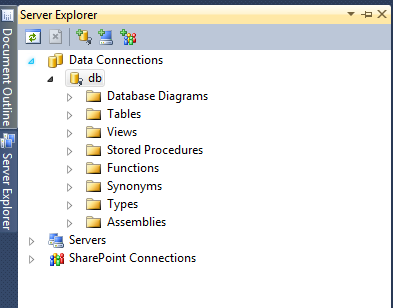 Visual Studio 2010 Server explorer - connect to database (Linq to SQL)