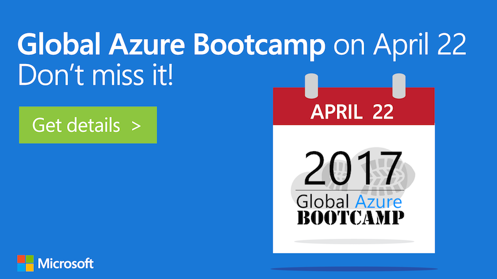 Global Azure Bootcamp 2017 is simply a calendar week away ! Hybrid Cloud