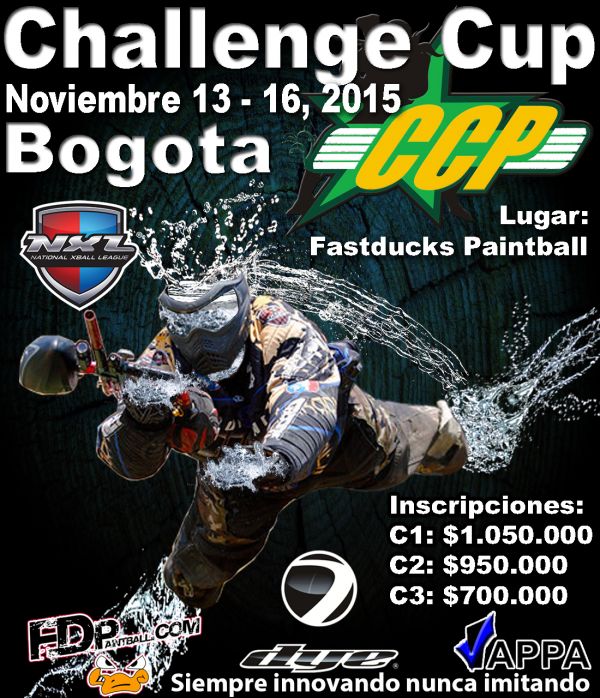 El Circuito Colombiano de Paintball lanza el fixture de la CHALLENGE