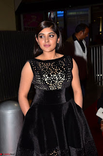 Niveda Thomas Black Sleeveless Cute Dress at 64th Jio Filmfare Awards South 2017 ~  Exclusive 001