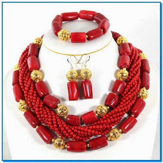 Twende Harusini Nigerian Beads Necklace Designs.........