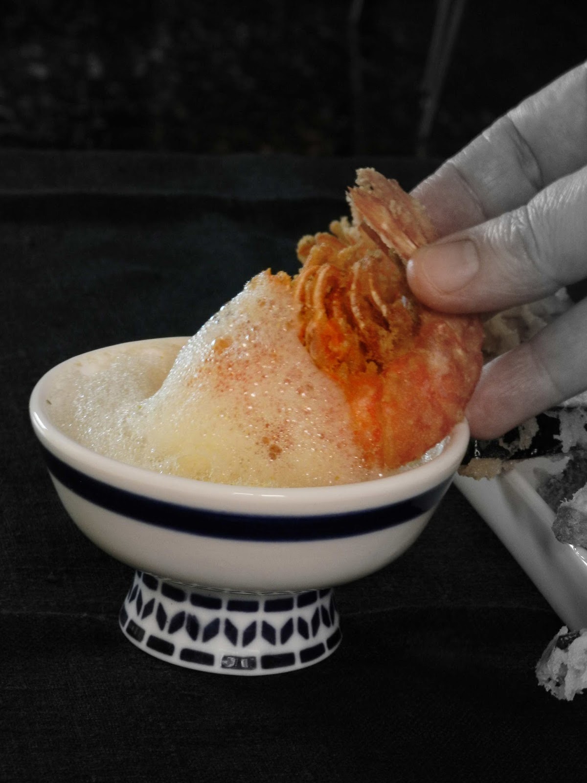 ESPUMA DE CALDO DE PESCADO Y