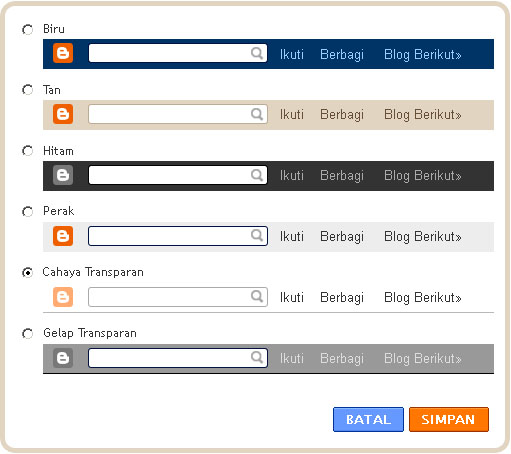 Cara Menampilkan Navbar Blogger