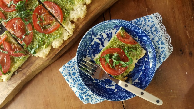 Fresh Tomato & Basil Tart on Goat Cheese Pastry