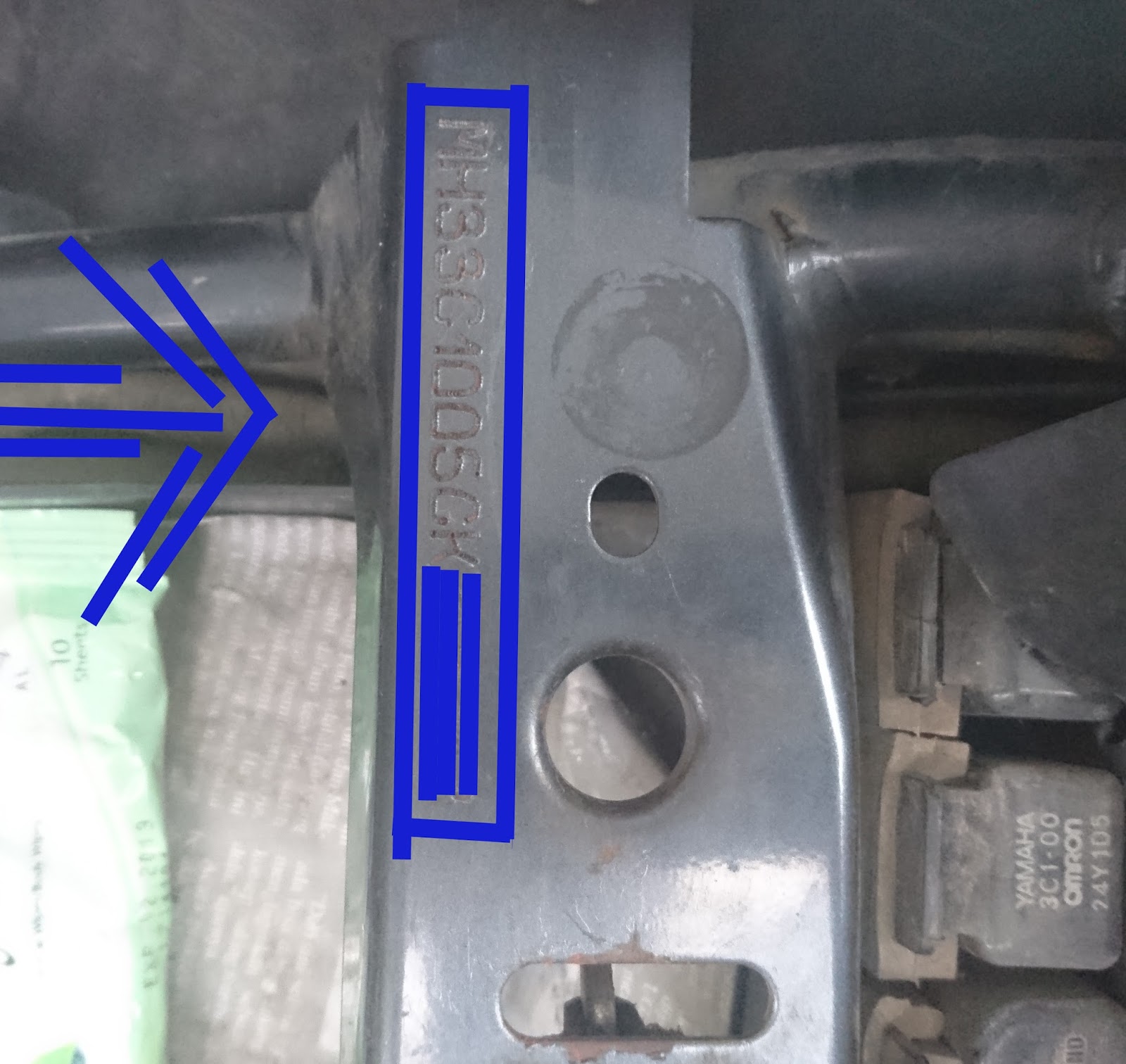 Ilustrasi Cara Gesek Nomor Mesin Kendaraan