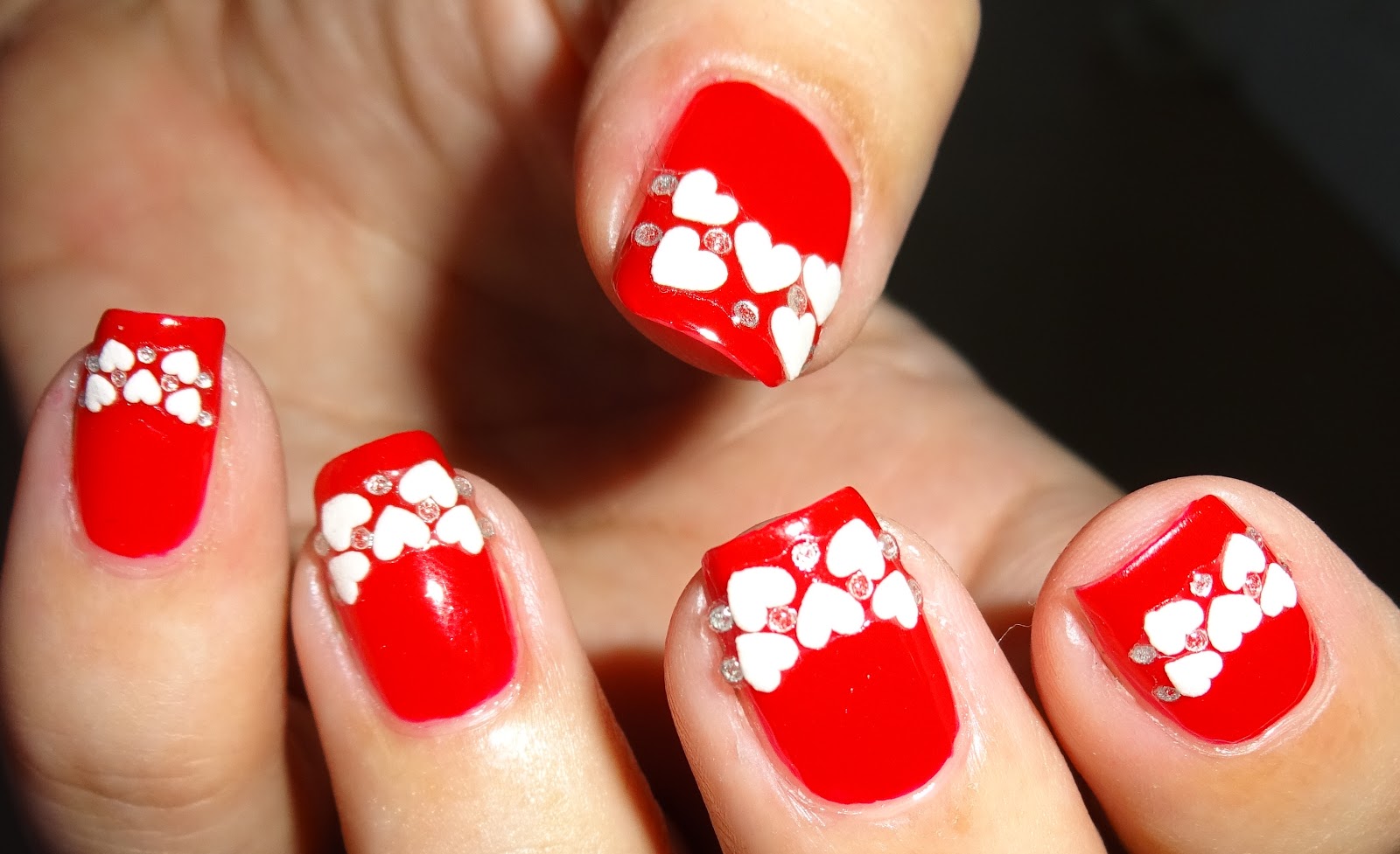 Double Heart Nail Stickers - wide 9