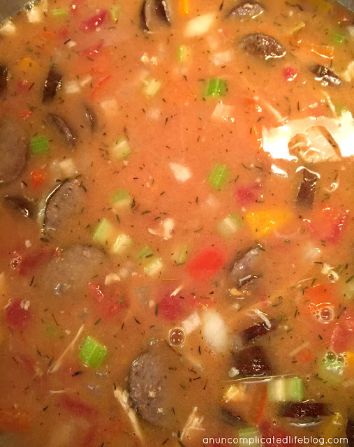 An Uncomplicated Life Blog: Leftover Turkey Andouille Sausage Gumbo