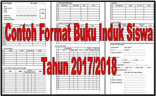 Contoh Format Buku Induk Siswa Tahun 2017/2018 Unduh