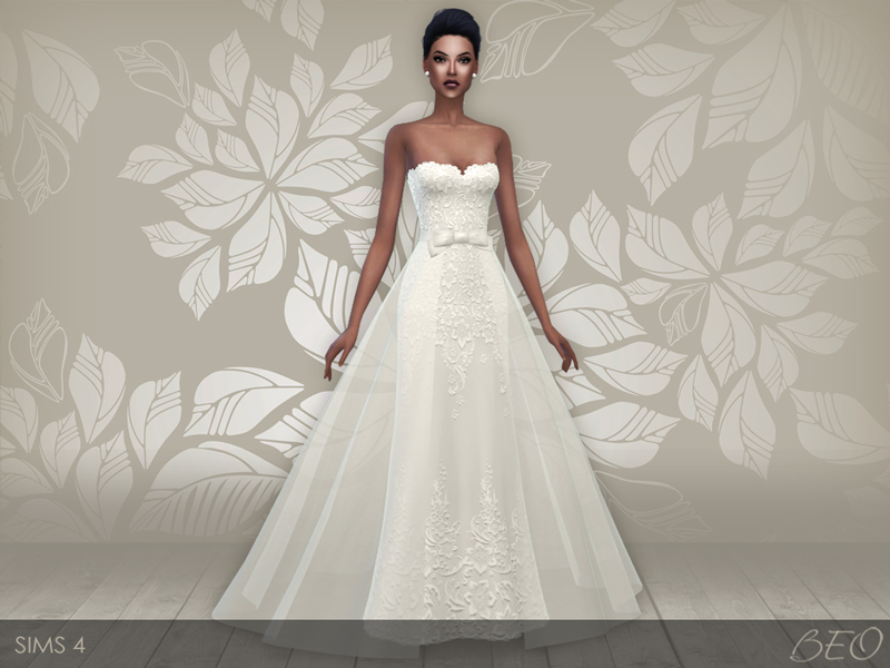 Sims 4 CC's The Best Wedding Dress by Beo Creations