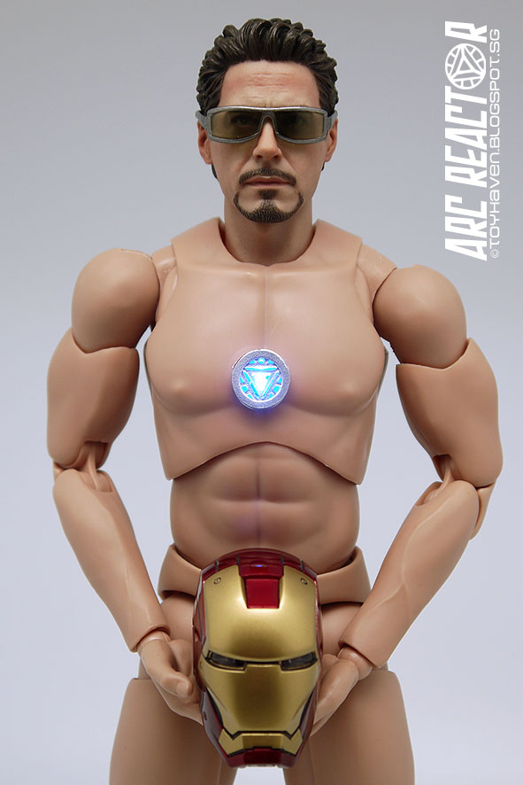Custom 1/6 Iron Man Tony Stark Head/Glasses/ Body  Sculpt For 12" Hot Toys 