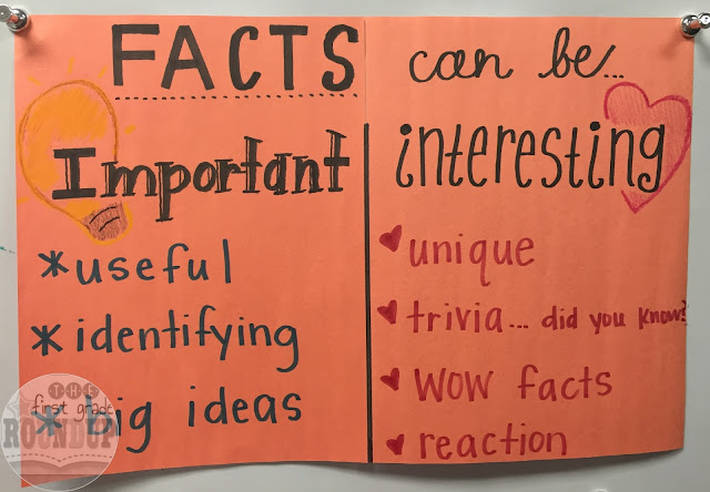 Finding the Important Facts - Firstgraderoundup