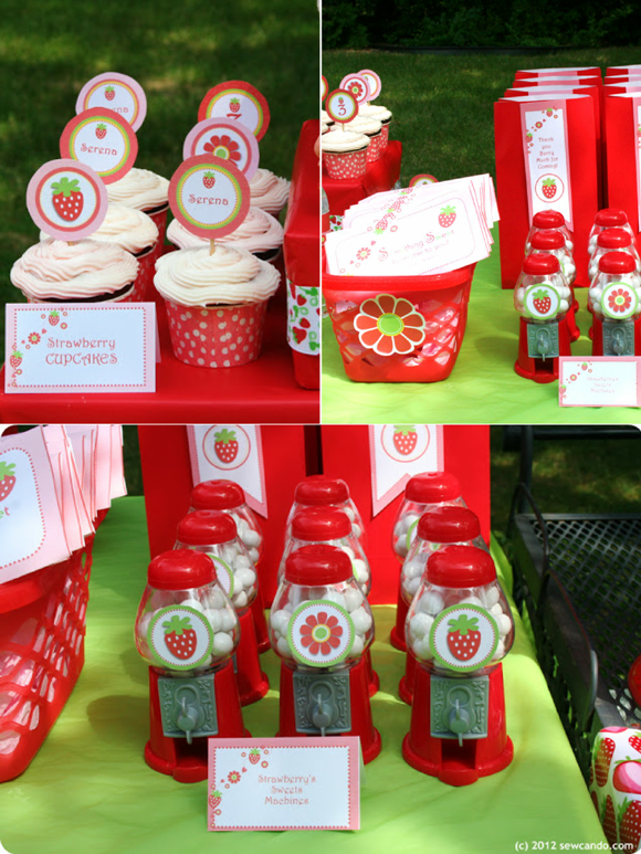 DIY Strawberry Shortcake Birthday Party Ideas - via BirdsParty.com