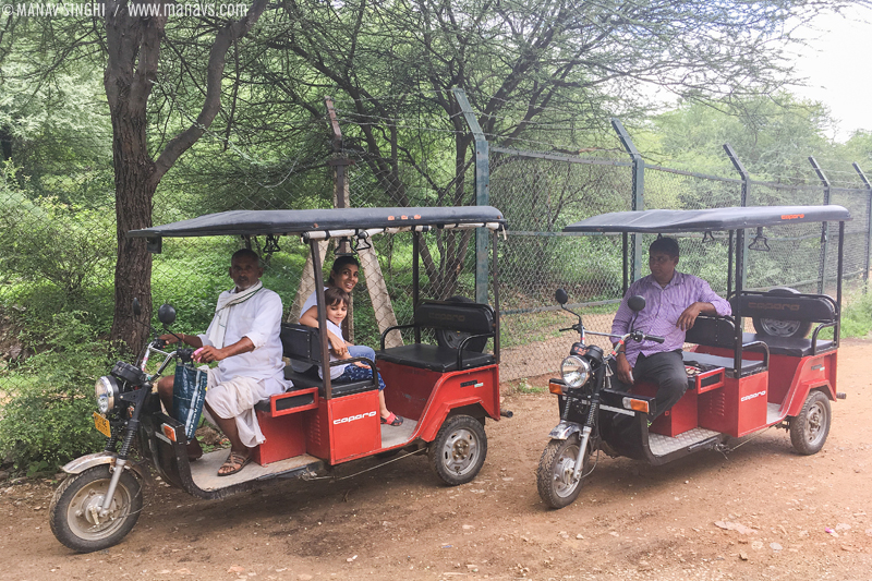Electric Rickshaw at Nahargarh Biological Park Jaipur, Rajasthan.