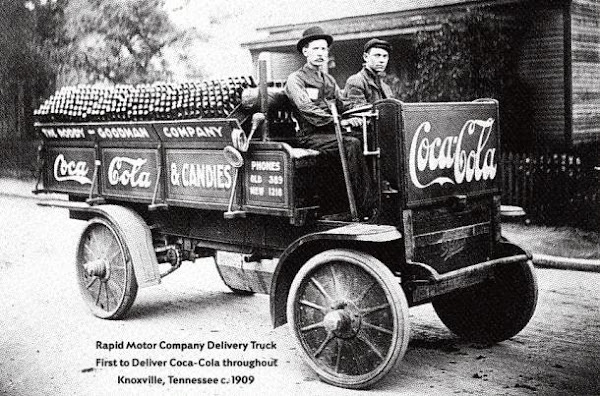 Speaking of Coke trucks, here's an early one, circa 1909 ~