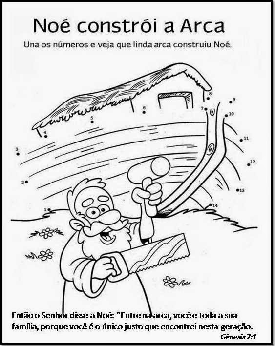 Atividade de Noé e a arca para colorir