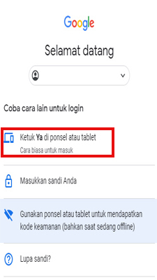 Cara mengatasi lupa sandi google perintah untuk memeriksa ponsel anda. Silahkan klik ya