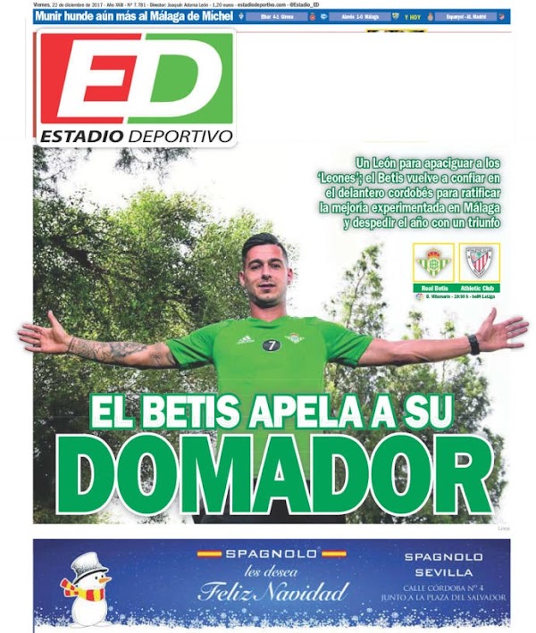 Betis, Estadio Deportivo: "El Betis apela a su domador"