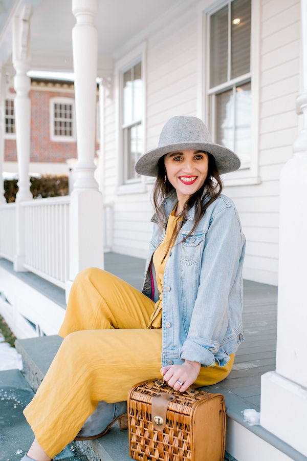 anthropologie yellow jumpsuit