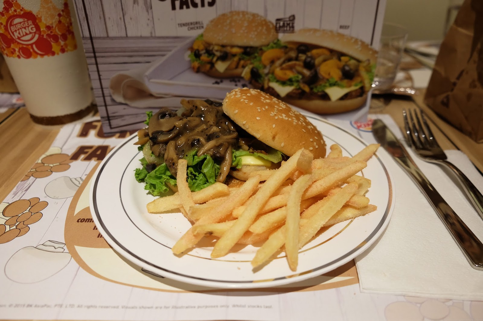 Burger King's Gourmeji Mushroom Swiss Everything & anything with a