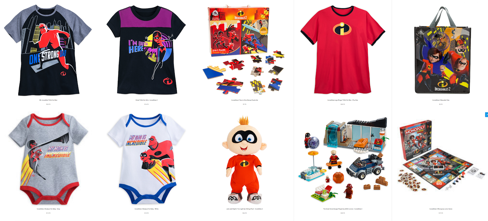 incredibles 2 toys disney store 