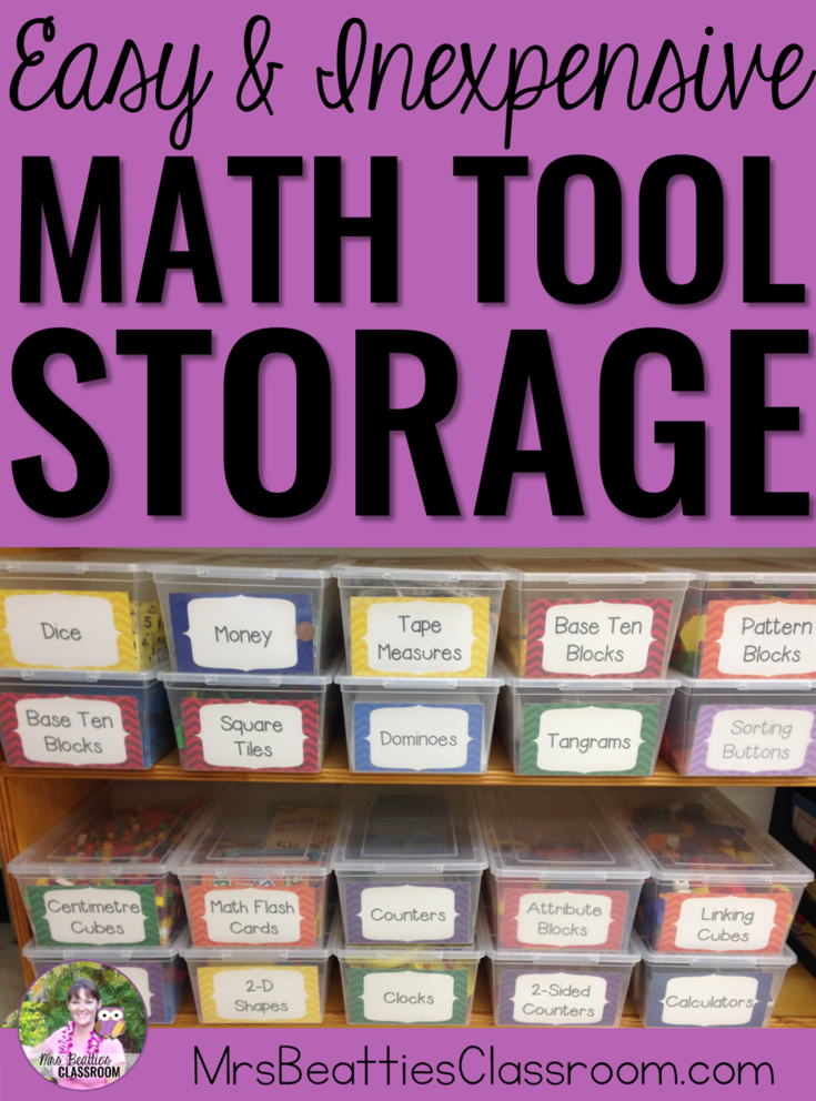Easy & Inexpensive Way to Manage Math Manipulatives Mrs. Beattie's