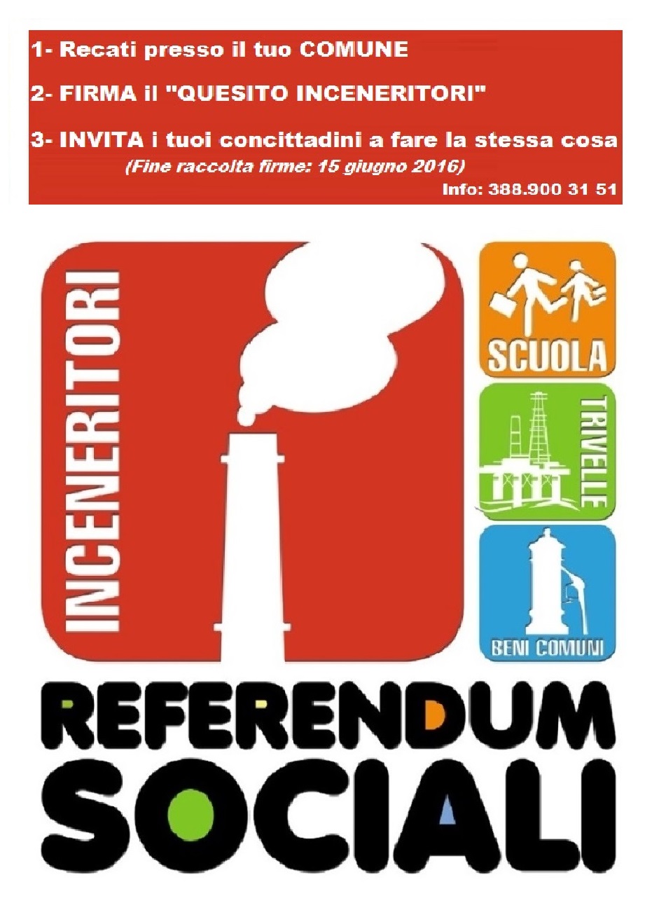 Osservatorio Molisano sulla Legalità INCENERITORI. MOLISANO