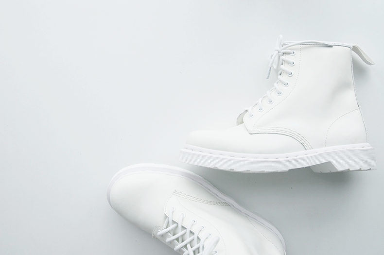 dr martens total white